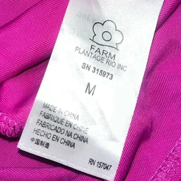 NWT women’s FARM RIO X ANTHROPOLOGIE pink long sleeve body suit size medium - Picture 11 of 13